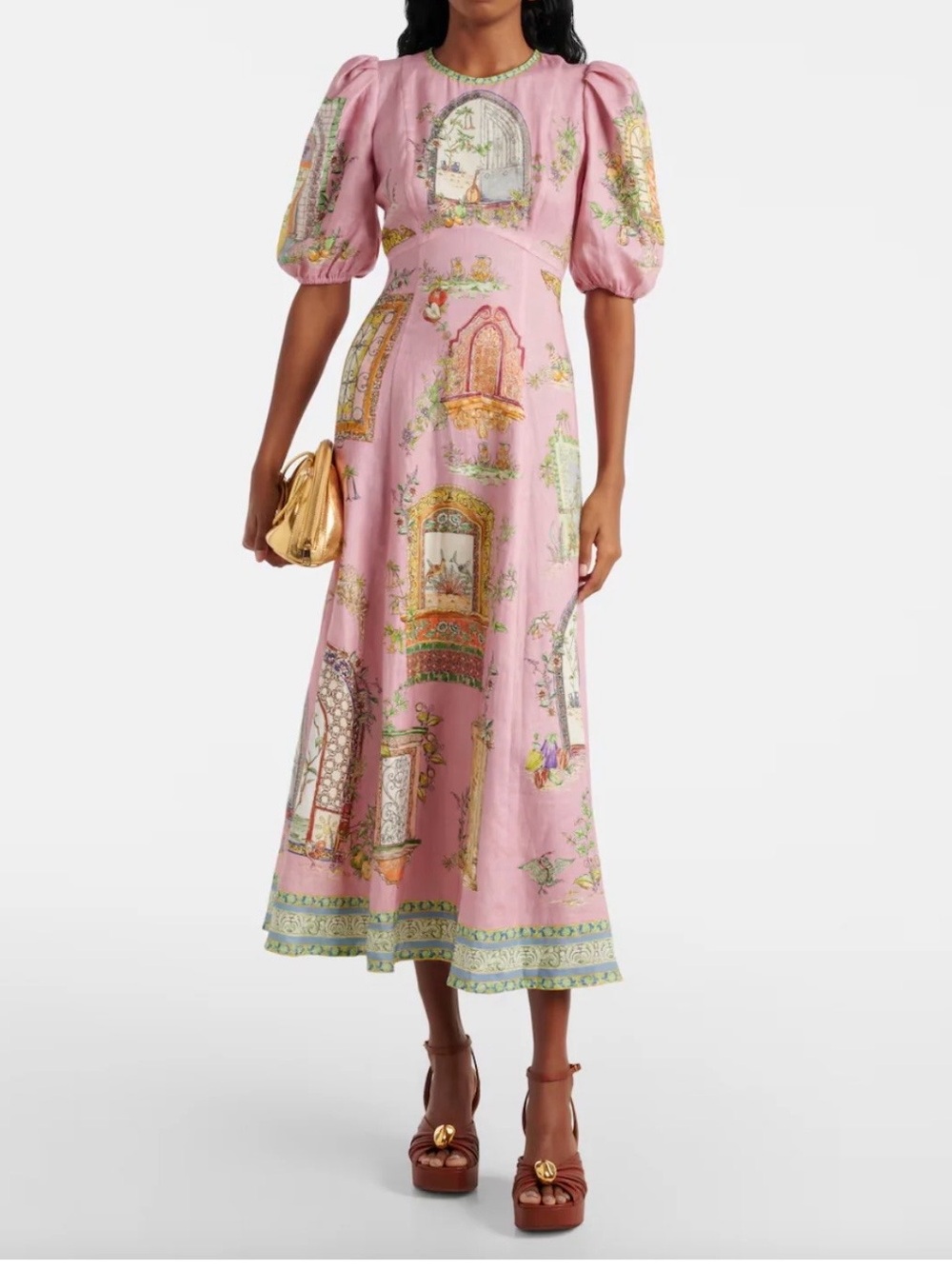 Alemais Monte Linen Dress Size 4